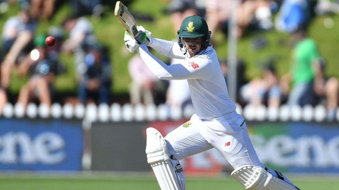 Quinton de Kock lays into a punchy cut, New Zealand v South Africa, 2nd Test, Wellington, 2nd day, March 17, 2016