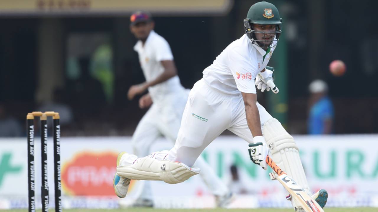 Shakib Al Hasan displayed patience on the third day to bring up his fifth Test ton&nbsp;&nbsp;&bull;&nbsp;&nbsp;AFP