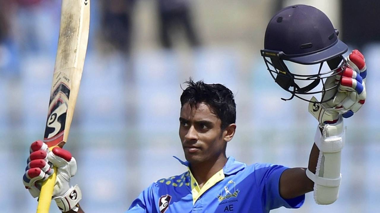 Abhimanyu Easwaran struck a match-winning ton, Bengal v Jharkhand, Vijay Hazare Trophy, semi-final, Delhi, March 18, 2017
