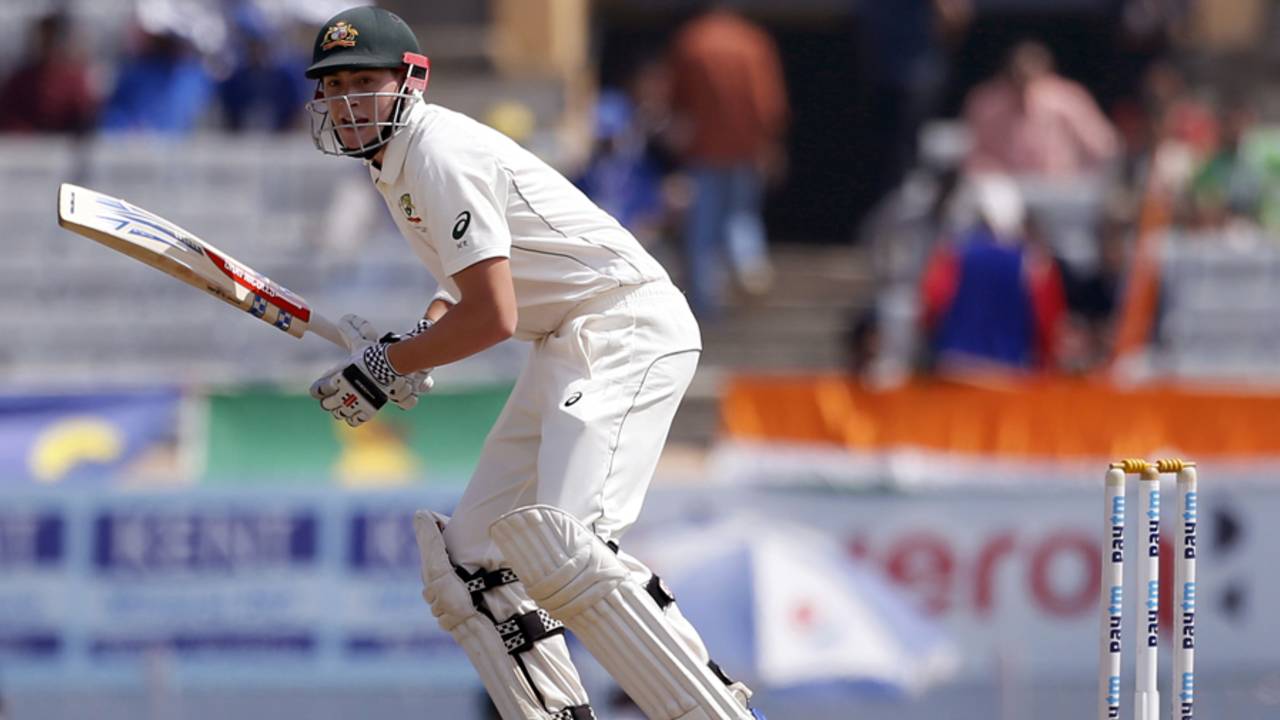 Matt Renshaw played patiently on the fifth morning, India v Australia, 3rd Test, Ranchi, 5th day, March 20, 2017