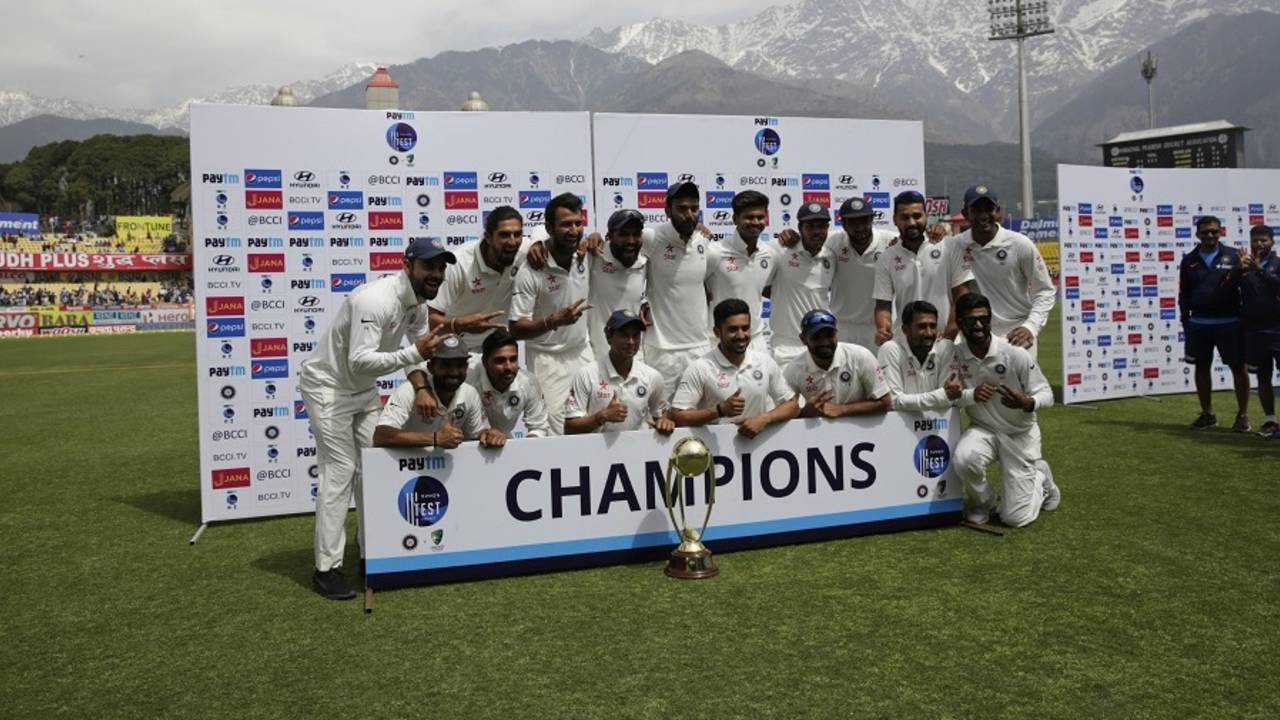 India won in Dharamsala to seal the series against Australia 2-1&nbsp;&nbsp;&bull;&nbsp;&nbsp;Associated Press