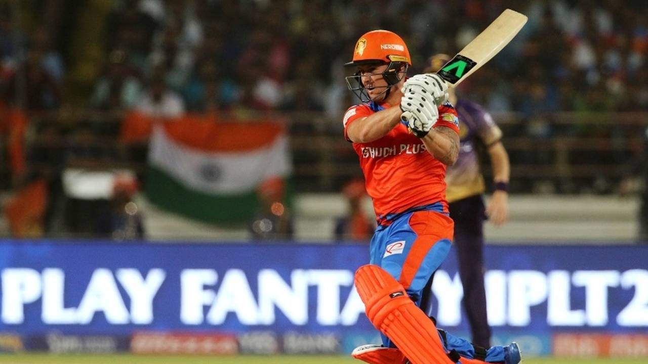 Jason Roy struck three boundaries in his 12-ball stay, Gujarat Lions v Kolkata Knight Riders, IPL 2017, Rajkot, April 7, 2017