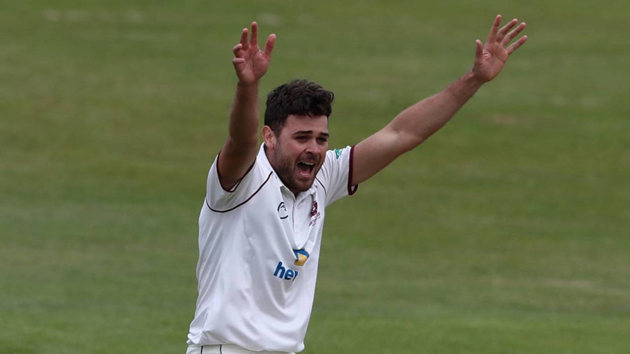 Nathan Buck appeals, Northamptonshire v Glamorgan, Specsavers County Championship, 1st day, Wantage Road, April 7, 2017