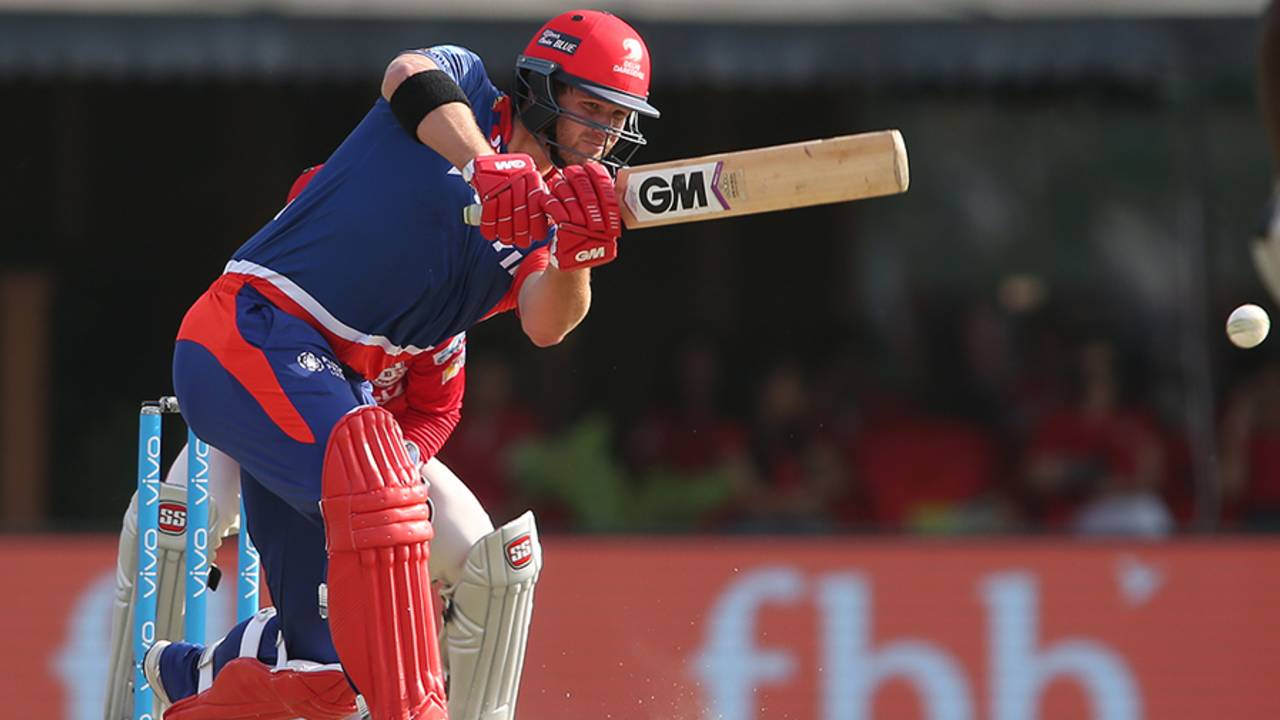 Corey Anderson top-scored for Delhi Daredevils with 18, one of three batsmen to score in double figures, Kings XI Punjab v Delhi Daredevils, IPL 2017, Mohali, April 30
