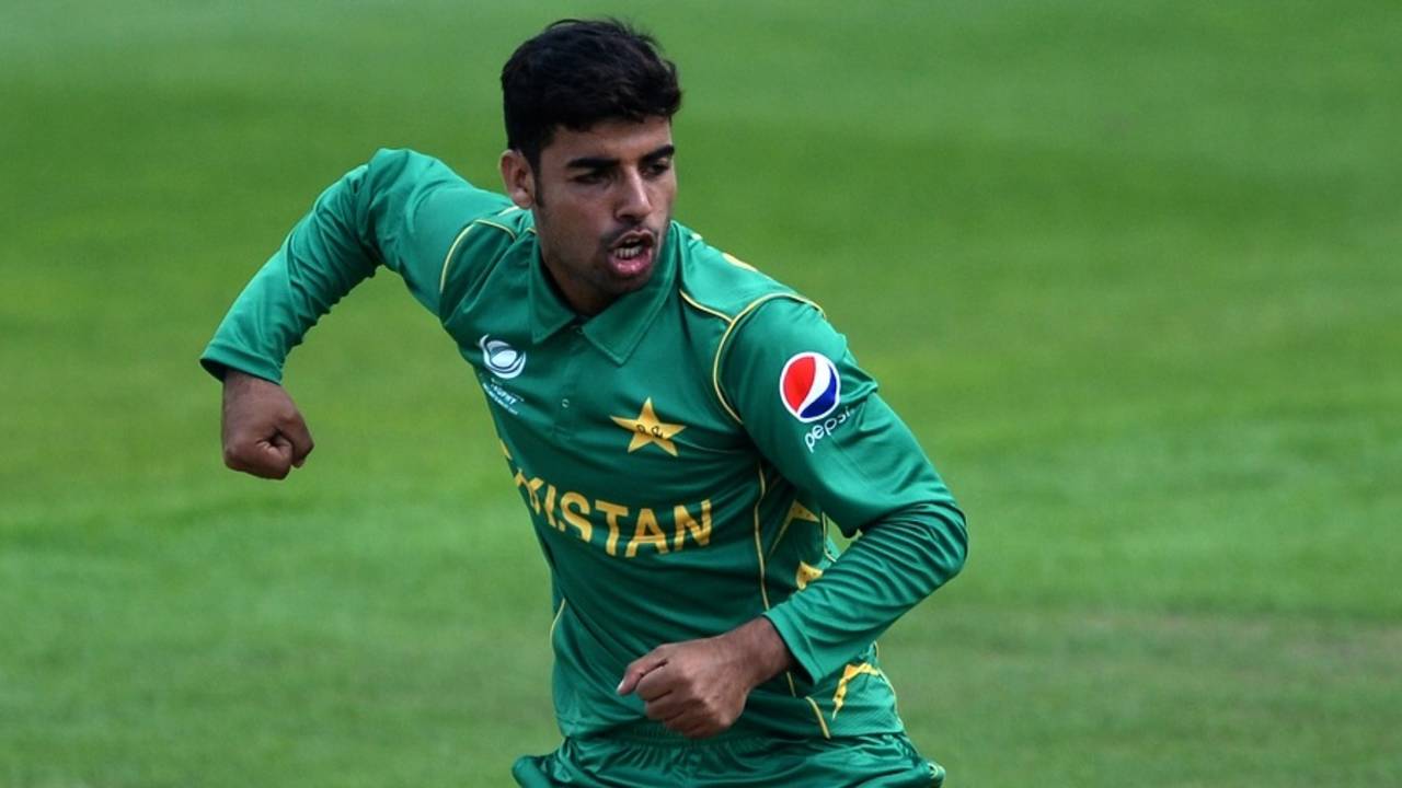 Shadab Khan pumps his fists after picking up a wicket&nbsp;&nbsp;&bull;&nbsp;&nbsp;ICC
