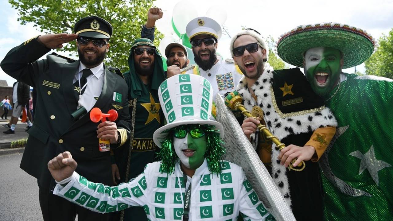 Pakistan fans were fewer in number, but made up with their attires&nbsp;&nbsp;&bull;&nbsp;&nbsp;Getty Images