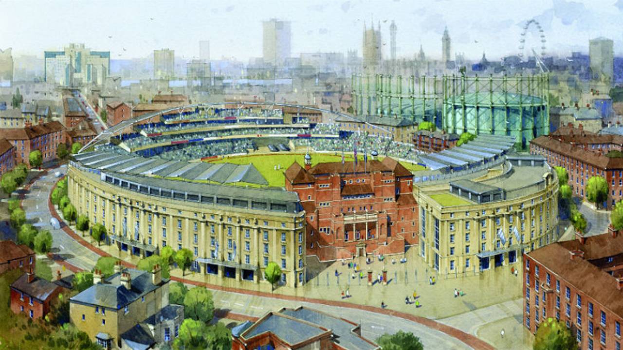 An artist's impression of the proposed redevelopment at The Oval&nbsp;&nbsp;&bull;&nbsp;&nbsp;Surrey County Cricket Club