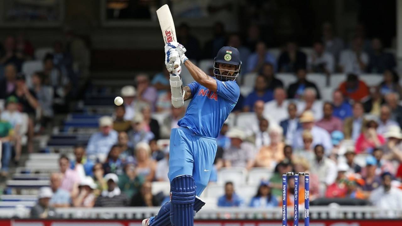 Shikhar Dhawan became the fastest to 1000 runs in ICC tournaments, India v South Africa, Champions Trophy 2017, Group B, The Oval, London, June 11, 2017
