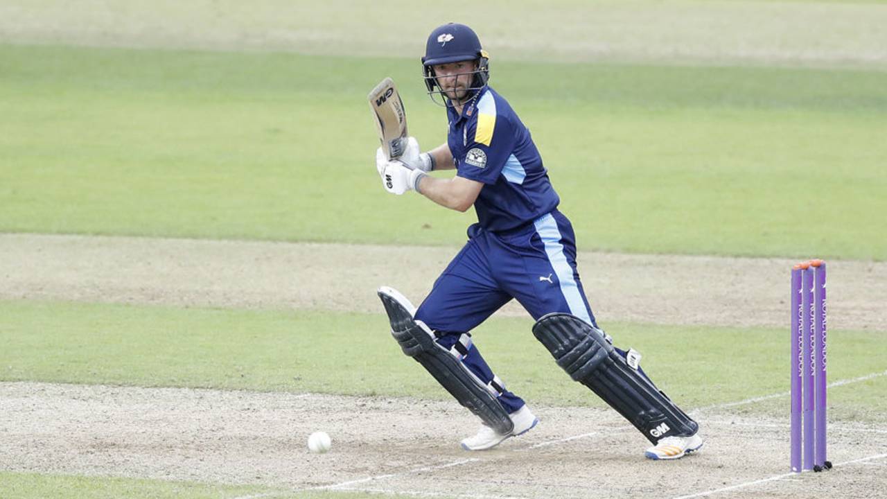 Adam Lyth struck 75 at the start of Yorkshire's reply, Yorkshire v Surrey, Royal London Cup play-off, Headingley, June 13, 2017