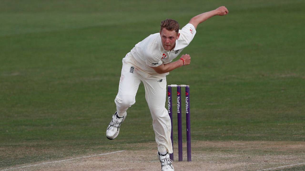 Jamie Porter bowls for England Lions, England Lions v South Africa A, unofficial Test, Canterbury, 2nd day, July 22, 2017