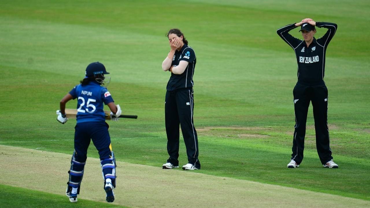 Holly Huddleston rues a chance, New Zealand v Sri Lanka, Women's World Cup, Bristol, June 24,2017
