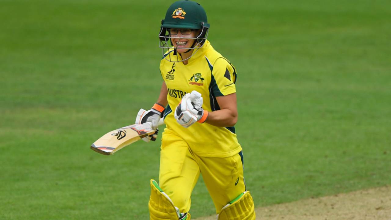 Nicole Bolton exults after getting to her century&nbsp;&nbsp;&bull;&nbsp;&nbsp;Getty Images