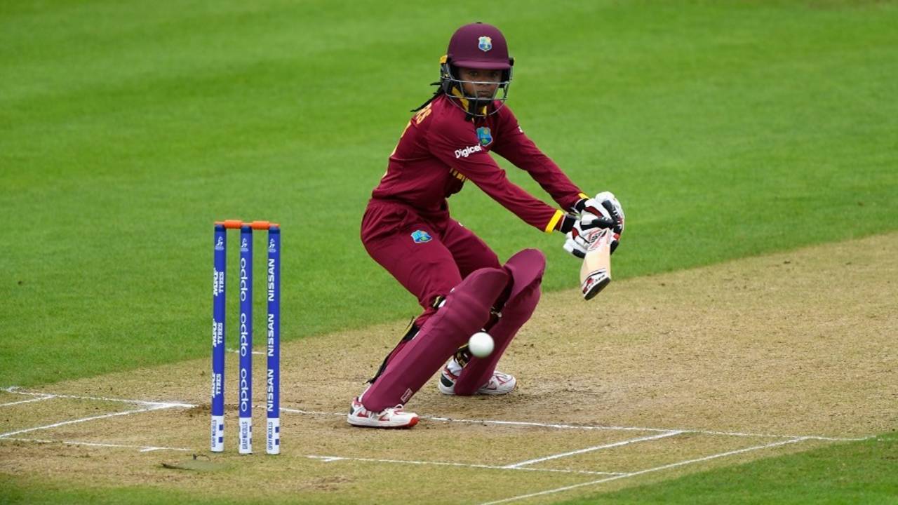 Felecia Walters guides one to third man, India v West Indies, Women's World Cup, Taunton, June 29, 2017