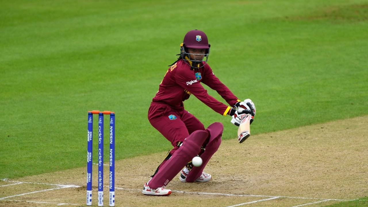 Felecia Walters guides one to third man, India v West Indies, Women's World Cup, Taunton, June 29, 2017