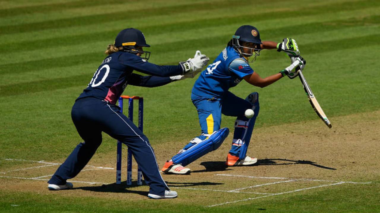 Shashikala Siriwardene steers through the off side, England v Sri Lanka, Women's World Cup, Taunton, July 2, 2017