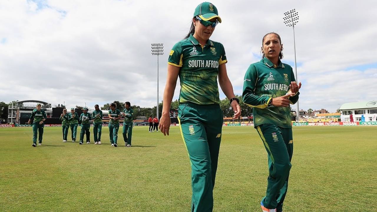 Marizanne Kapp and Shabnim Ismail took six wickets between them, South Africa v West Indies, Women's World Cup, Leicester, July 2, 2017