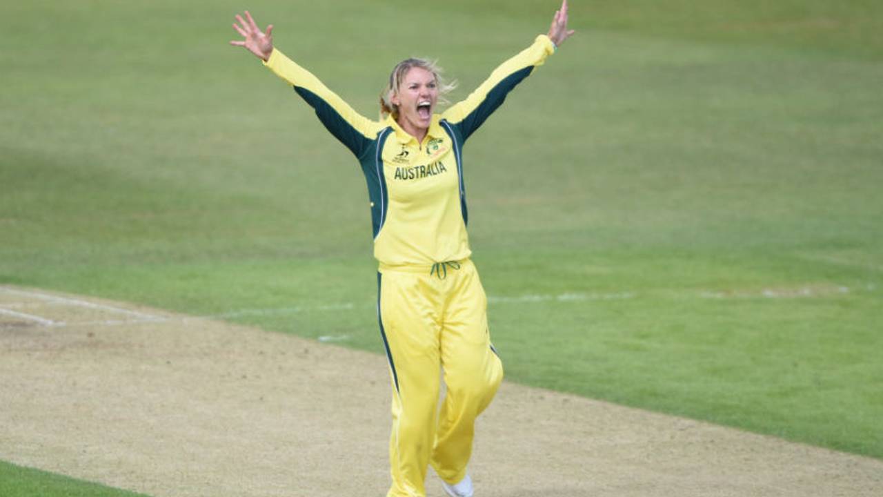 Kristen Beams made quite a statement after being left out of the previous game, Pakistan v Australia, Women's World Cup, Leicester, July 5, 2017