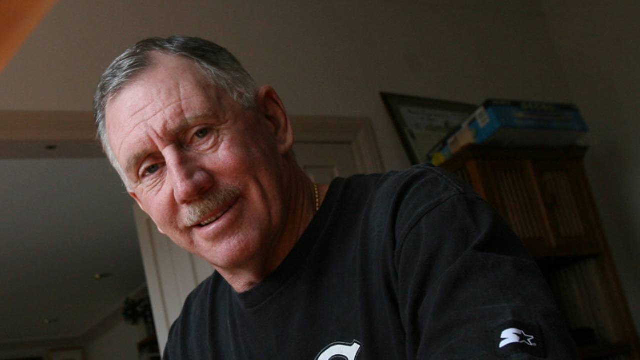 Ian Chappell works in the study of his home in Sydney, September 23, 2006