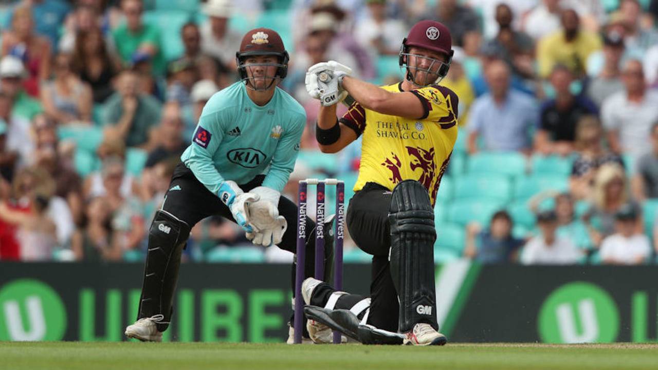 Corey Anderson gave Surrey a scare , Surrey v Somerset, NatWest Blast, South Group, Kia Oval, July 9, 2017