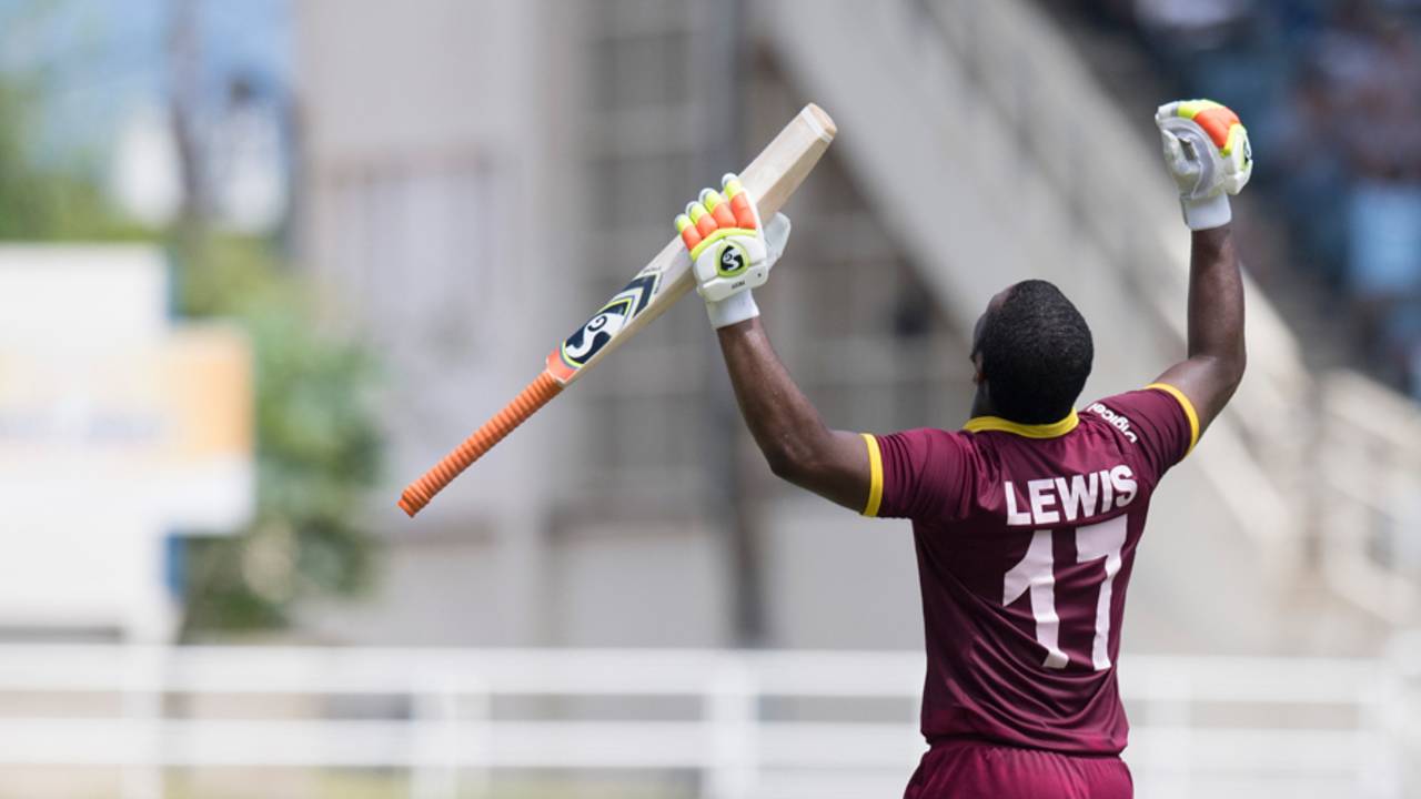 Evin Lewis' unbeaten 125 handed West Indies a nine-wicket win, West Indies v India, Only T20I, Kingston, July 9, 2017