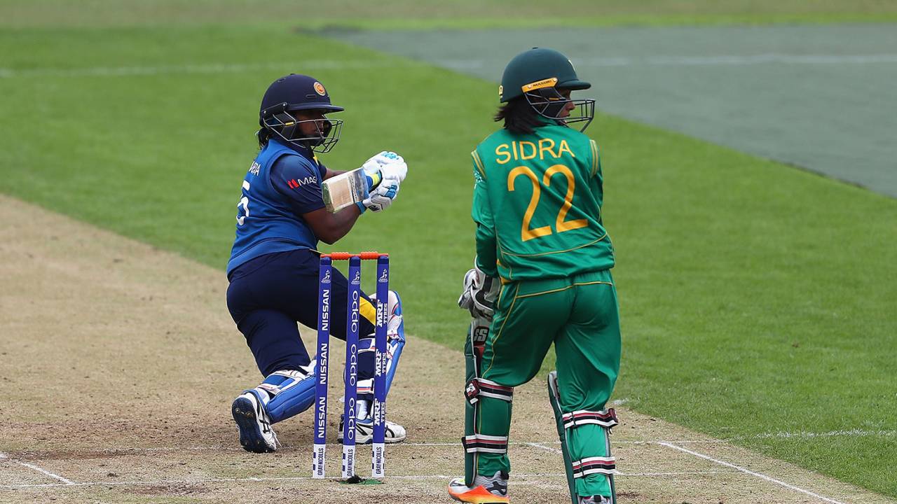 Dilani Manodara struck a career-best 84 off 111 balls, Pakistan v Sri Lanka, Women's World Cup, Leicester, July 15, 2017