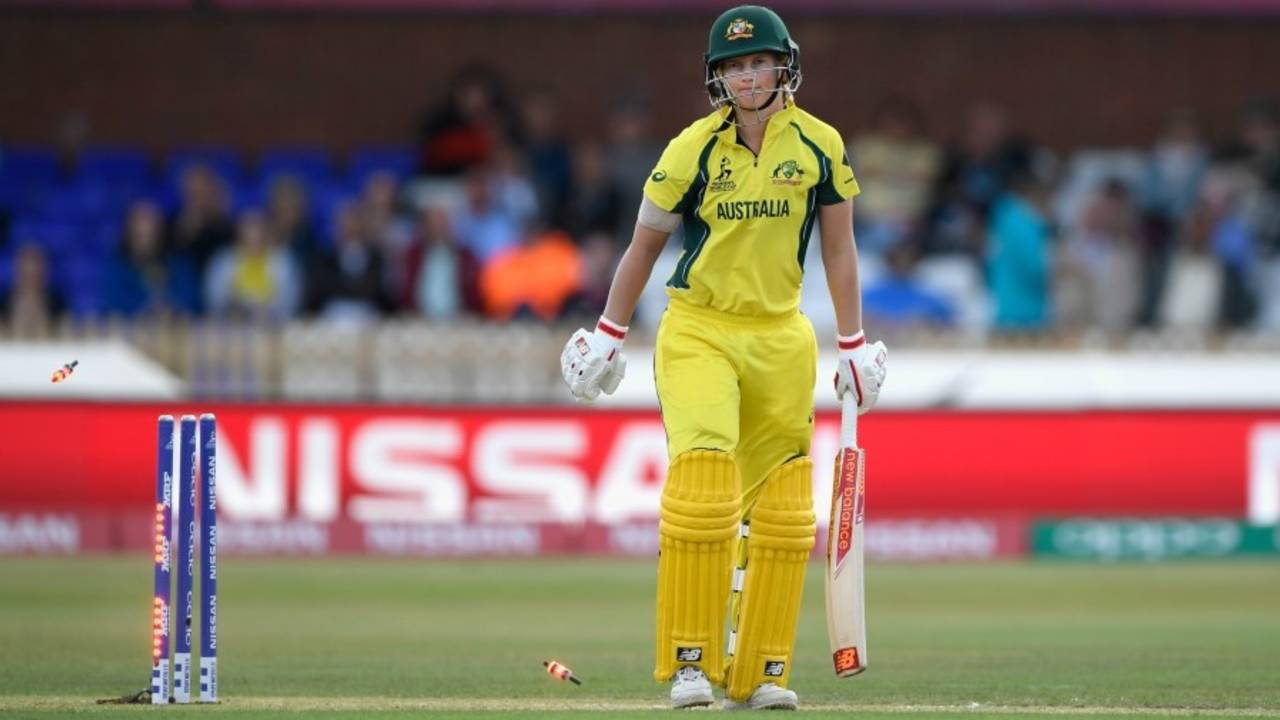Meg Lanning was undone by an unplayable delivery, Australia v India, Women's World Cup, semi-final, Derby, July 20, 2017