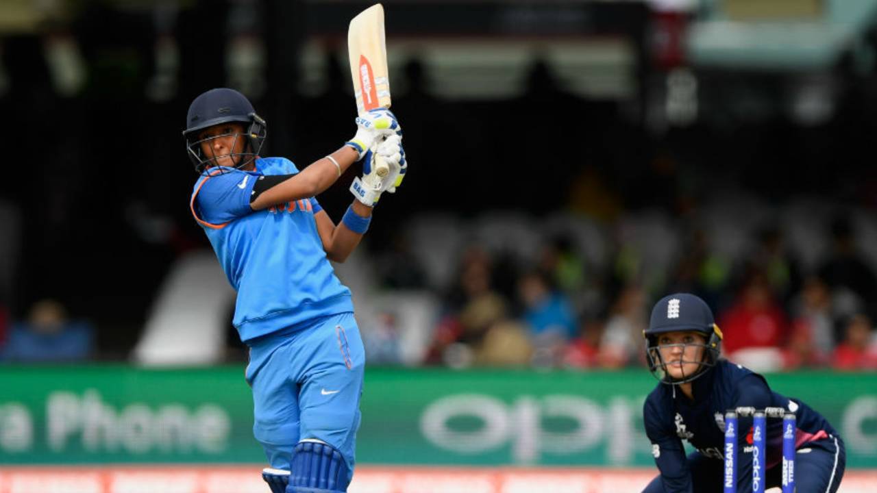 Harmanpreet Kaur biffs one over the infield, England v India, Women's World Cup final, Lord's, July 23, 2017