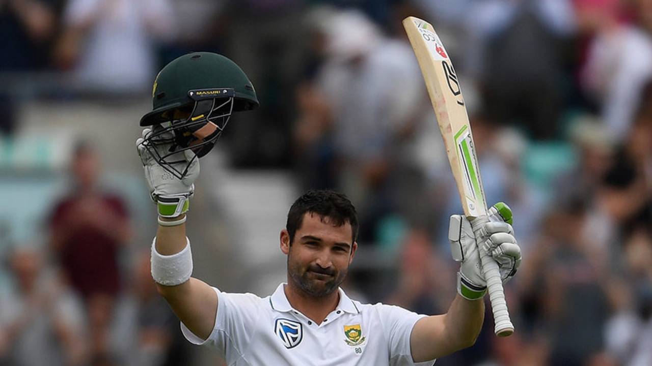 Dean Elgar brought up a superb fighting hundred, England v South Africa, 3rd Investec Test, The Oval, 5th day, July 31, 2017
