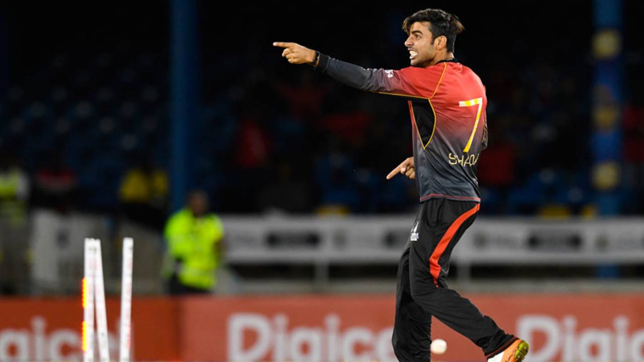 Shadab Khan grabbed 10 wickets in six matches for Trinbago Knight Riders at an economy rate of 6.08&nbsp;&nbsp;&bull;&nbsp;&nbsp;Getty Images