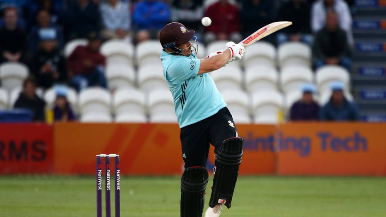 Aaron Finch was in bludgeoning form against Sussex , Surrey v Sussex, NatWest Blast, South Group, Kia Oval, August 13, 2017