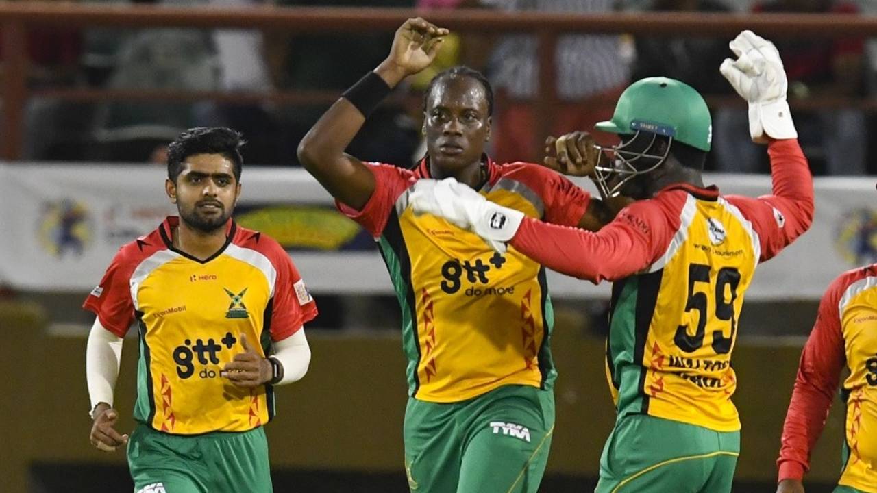 Steven Jacobs took 2 for 18 in four overs, Jamaica Tallawahs v Amazon Guyana Warriors, CPL 2017, Providence, August 17, 2017