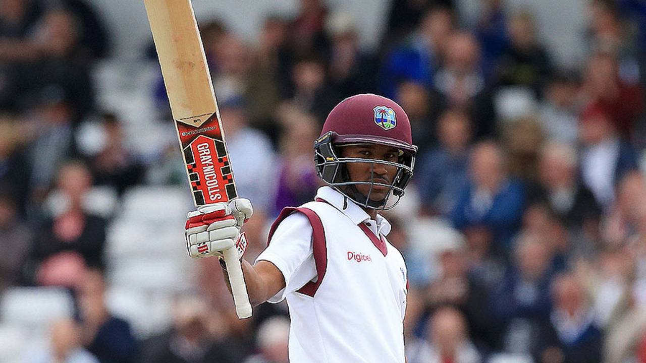 Kraigg Brathwaite reached fifty for the second time in the match&nbsp;&nbsp;&bull;&nbsp;&nbsp;Getty Images