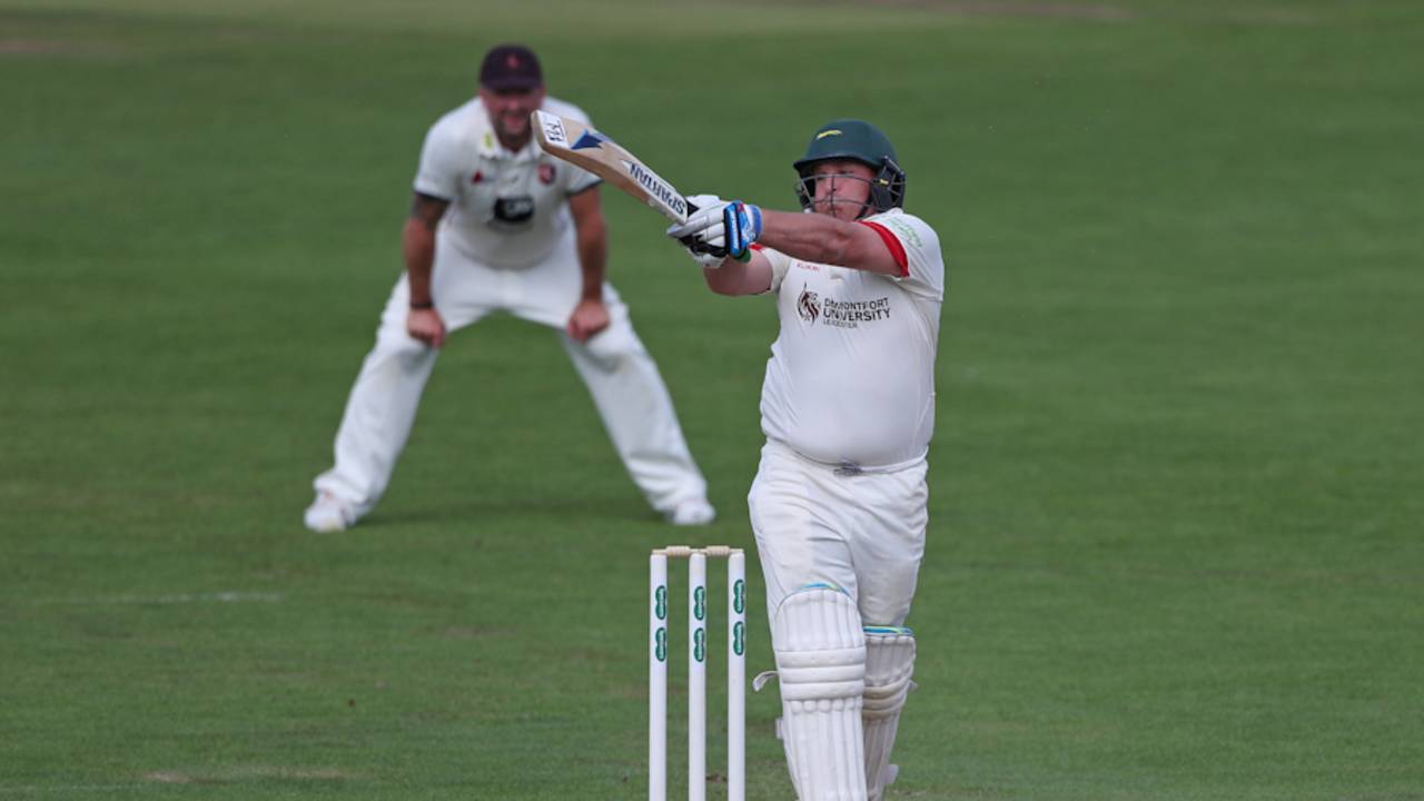 Mark Cosgrove played an unusual one-over cameo, Kent v Leicestershire, Specsavers Championship Division Two, Canterbury, August 31, 2017
