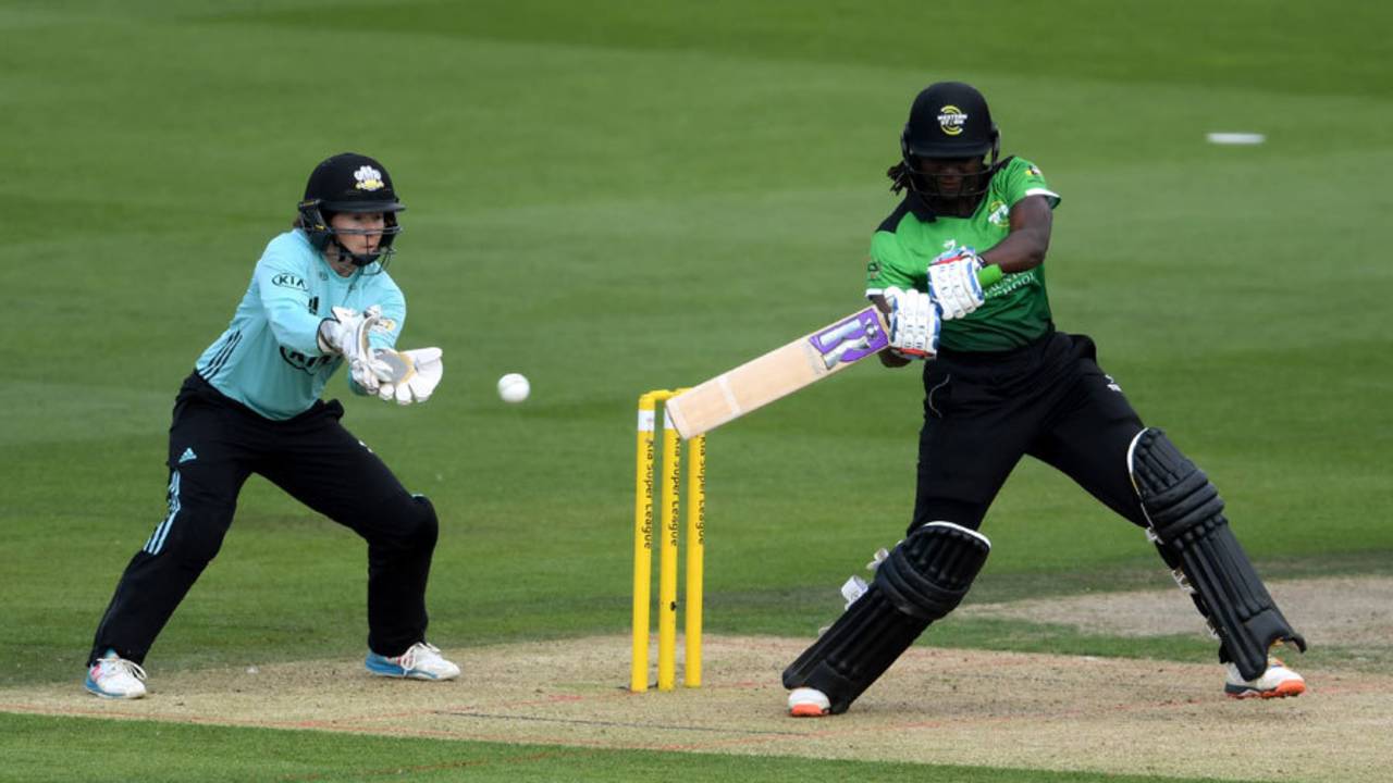 Stafanie Taylor's 37 not out guided the run chase, Surrey Stars v Western Storm, Kia Super League semi-final, Hove, September 1, 2017