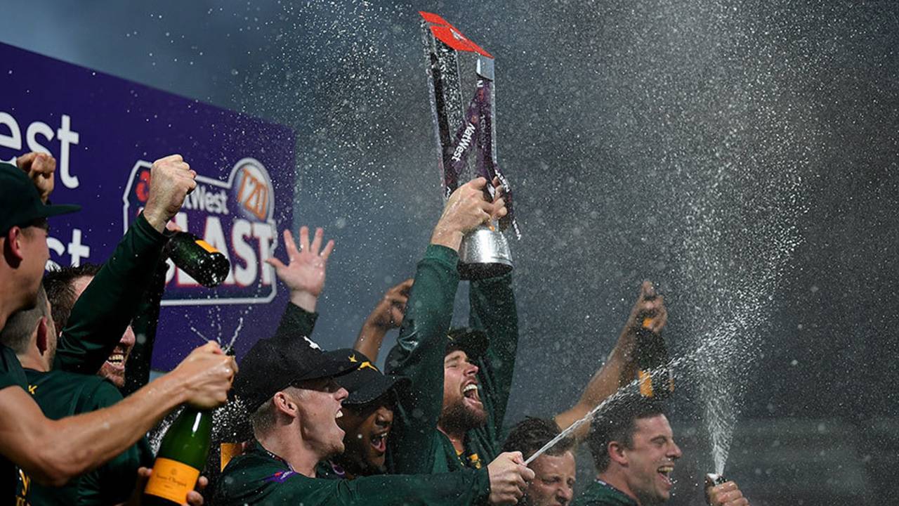 Dan Christian lifts the T20 Blast trophy&nbsp;&nbsp;&bull;&nbsp;&nbsp;Getty Images