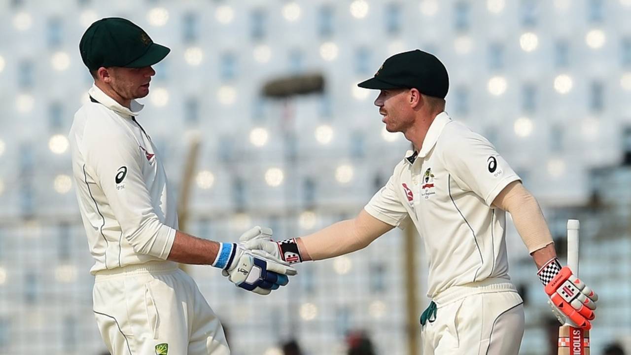 Peter Handscomb and David Warner put Bangladesh on the back foot, Bangladesh v Australia, 2nd Test, Chittagong, 2nd day, September 5, 2017