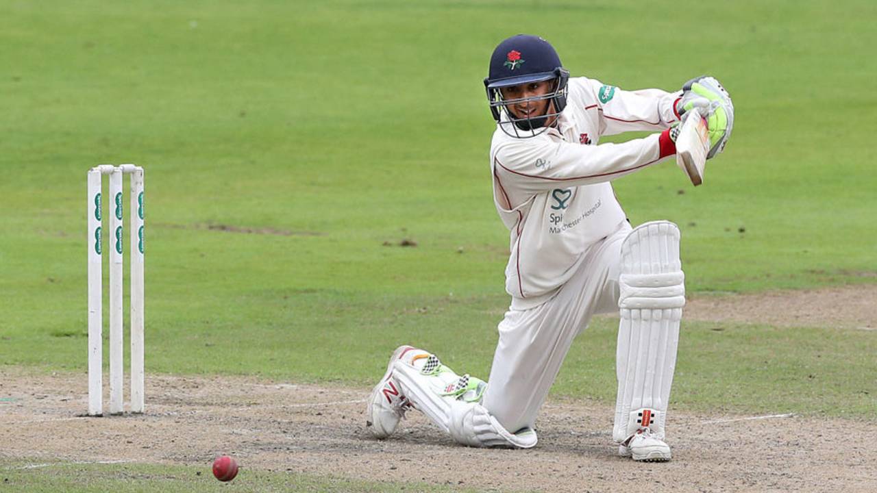 Haseeb Hameed dug in as wickets fell, Lancashire v Essex, Specsavers Championship, Division One, Old Trafford, 2nd day, September 6, 2017