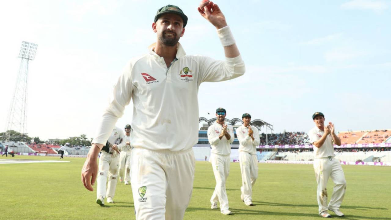 Nathan Lyon finished with a 13-for, his best in Tests, Bangladesh v Australia, 2nd Test, Chittagong, 4th day, September 7, 2017