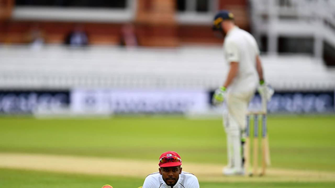 Ben Stokes offered a chance into the slips straight after the rain break