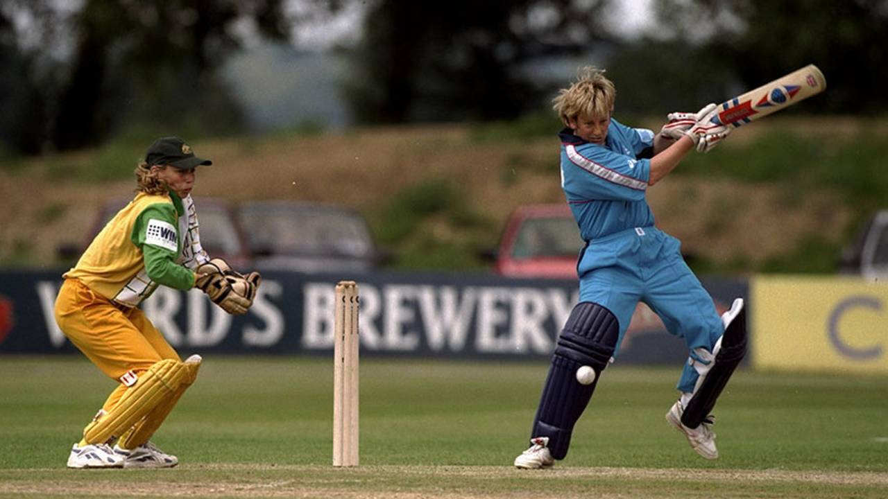 Jan Brittin batting against Australia in 1998&nbsp;&nbsp;&bull;&nbsp;&nbsp;Getty Images