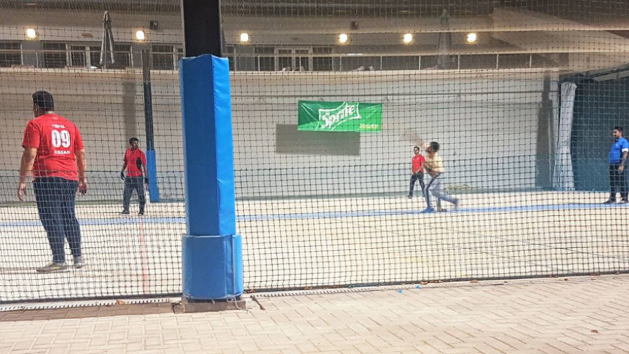 A still of the action from the match between Nissan and Mohd Ckt, Sprite Cricket Stars