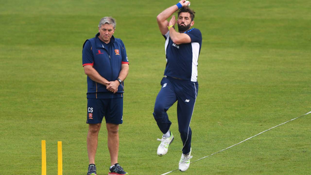 Essex coach Chris Silverwood came in to work with England's bowlers, England v West Indies, 3rd ODI, Bristol, September 24, 2017