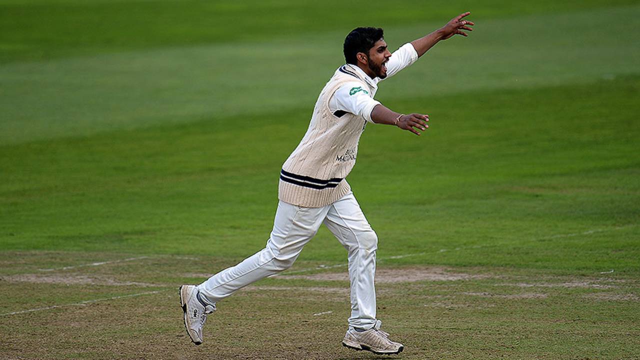 Ravi Patel claims another wicket, Somerset v Middlesex, Specsavers Championship Division One, Taunton, September 25, 2017