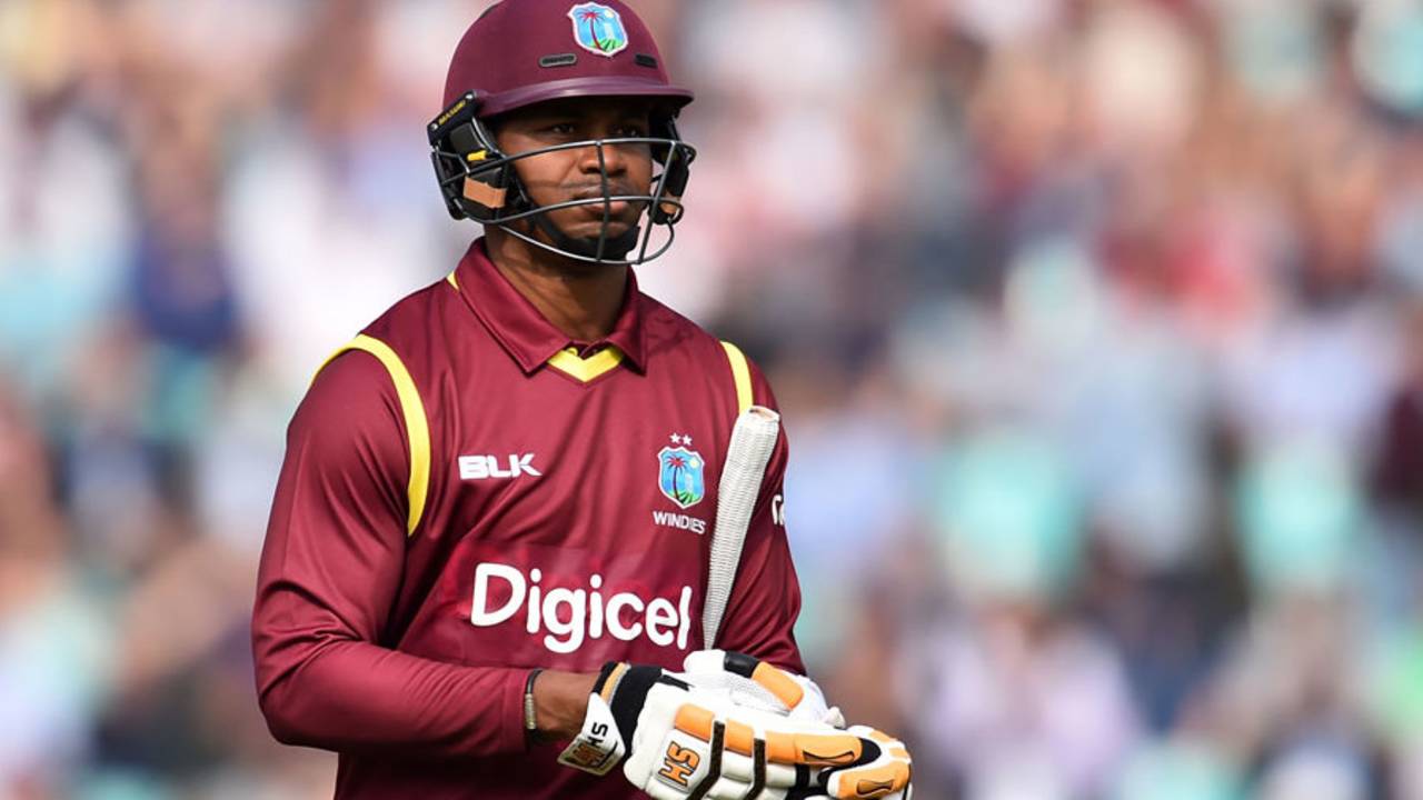 Marlon Samuels' run of poor form continued, England v West Indies, 4th ODI, The Oval, September 27, 2017
