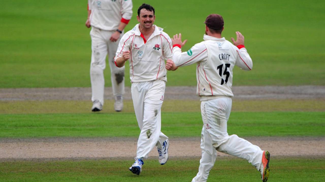Stephen Parry claimed 4 for 59, Lancashire v Surrey, Specsavers Championship, Division One, Old Trafford, 3rd day, September 27, 2017