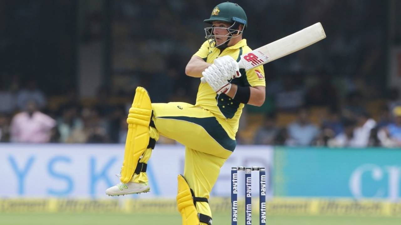 Aaron Finch lays into a pull, India v Australia, 4th ODI, Bengaluru, September 28, 2017