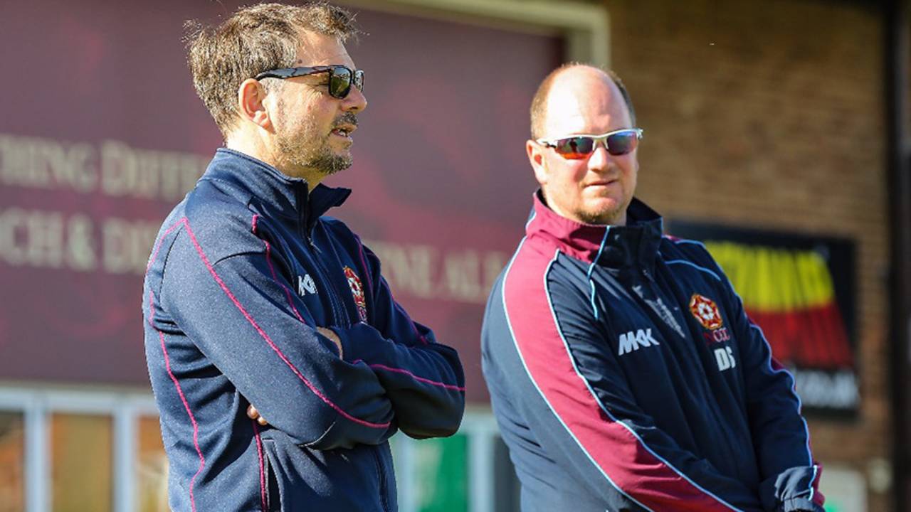 David Sales (right) has won a full-time role as Northants' batting coach, October 5, 2017