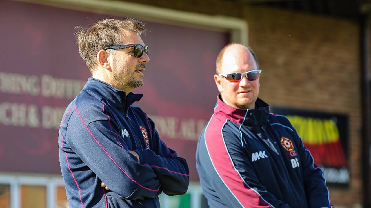 David Sales (right) has won a full-time role as Northants' batting coach, October 5, 2017