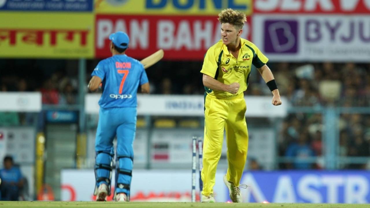 Adam Zampa was chuffed about outsmarting MS Dhoni, India v Australia, 2nd T20I, Guwahati, October 10, 2017
