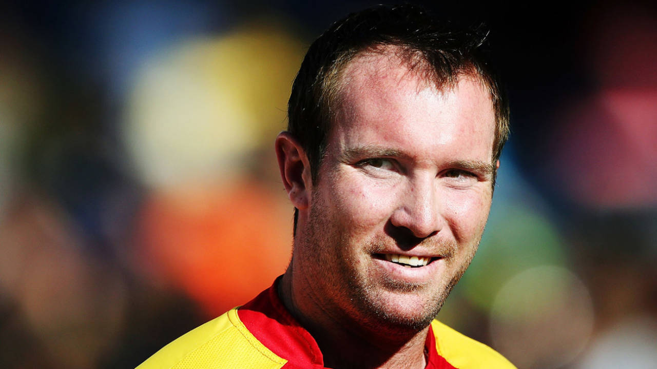 Brendan Taylor speaks to the camera during the innings break, Zimbabwe v India, World Cup, Auckland, March 14, 2015